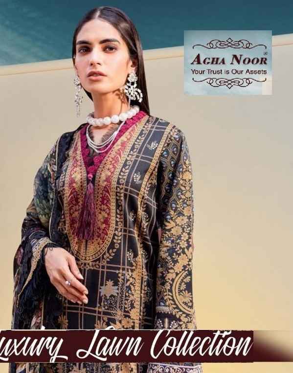 AGHA NOOR LUXURY LAWN COLLECTION VOL-10 LAWN COTTON PAKISTANI SUITS CATALOG WHOLESALE PRICE