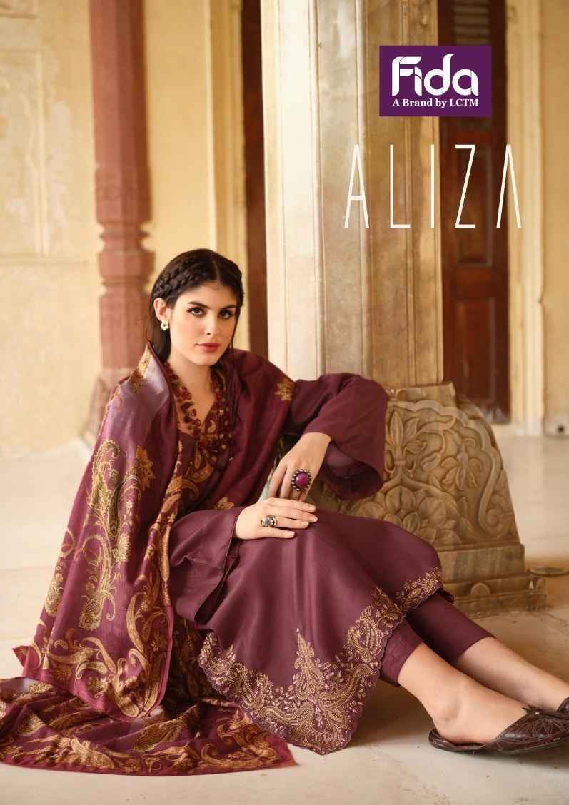 Fida Aliza Wool Dress Material 6 pcs Catalogue Wholesale Price