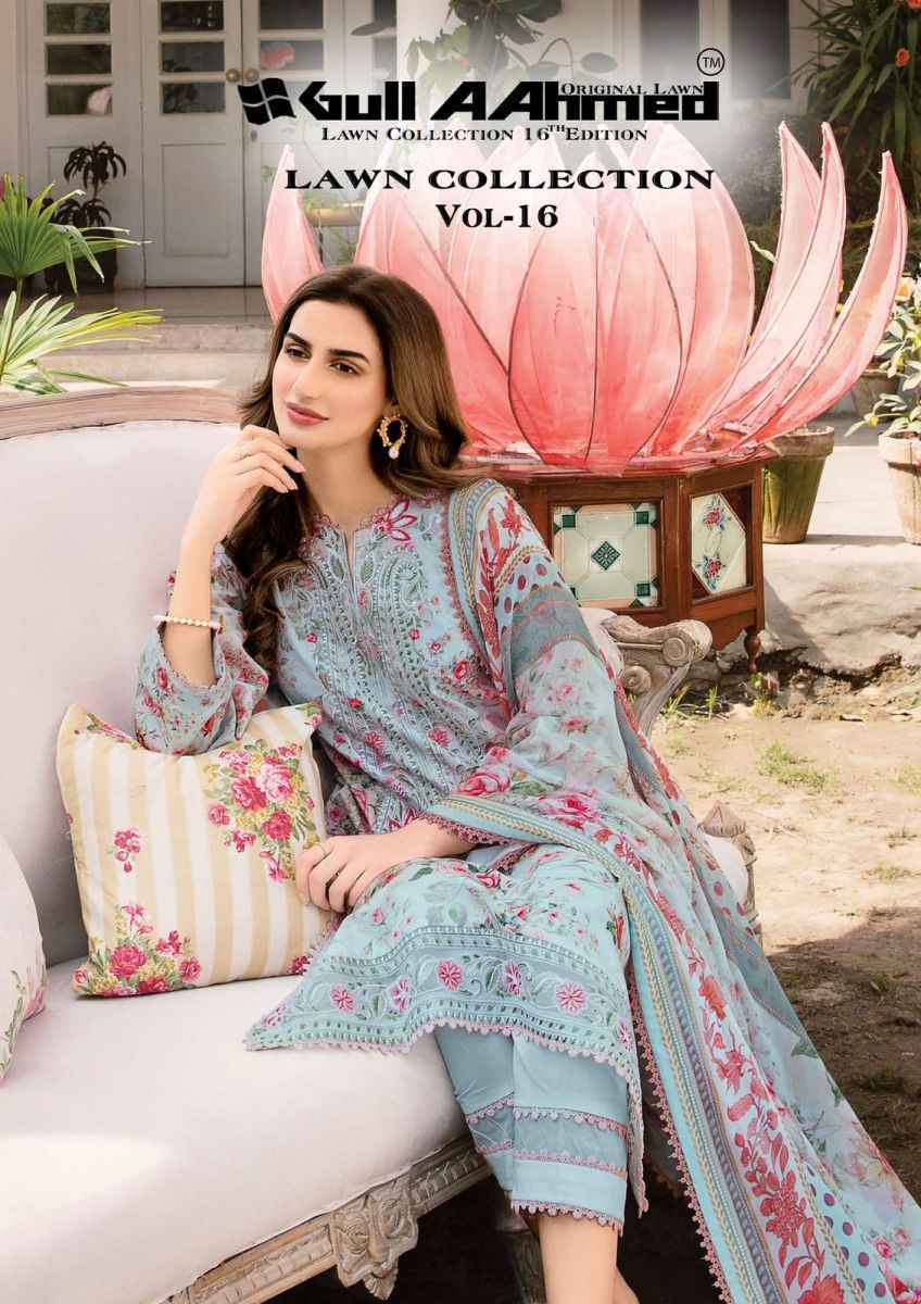 Gull Aahmed Lawn Collection Vol-16 Lawn Dress Material 6 pcs Catalogue