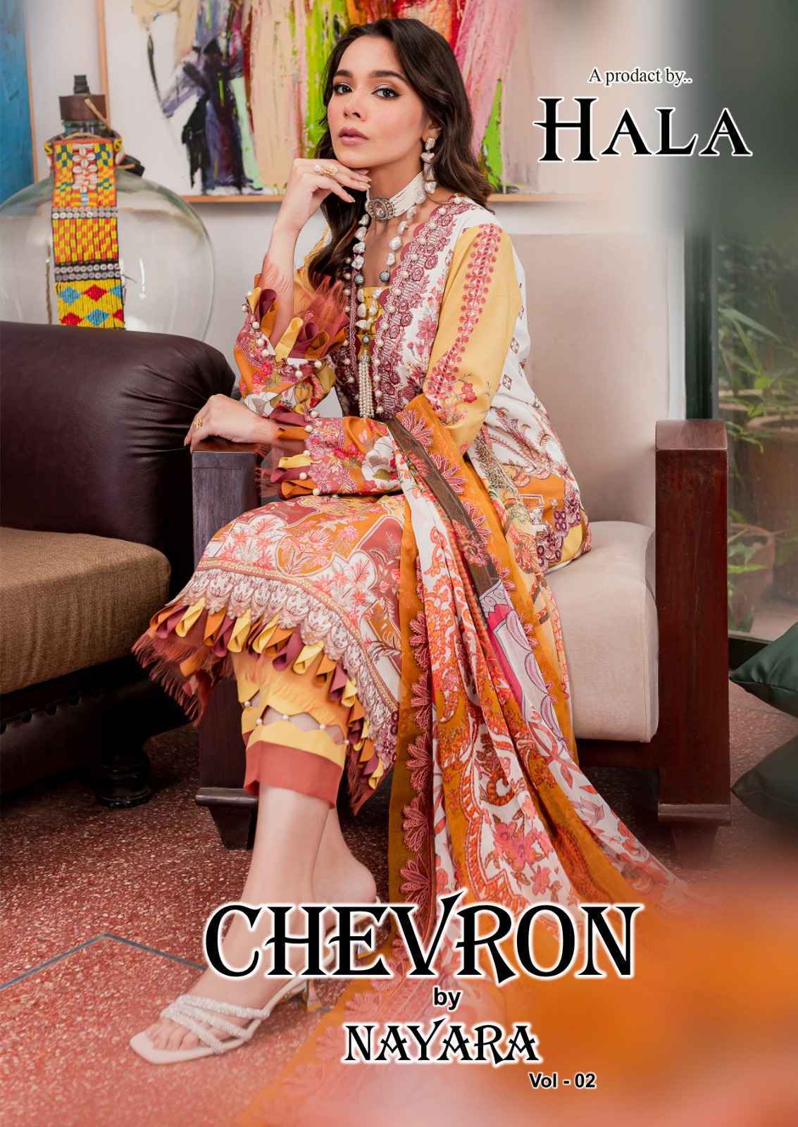 Hala Chevron By Nayra Vol 2 Cotton Dress Material 6 pcs Catalogue