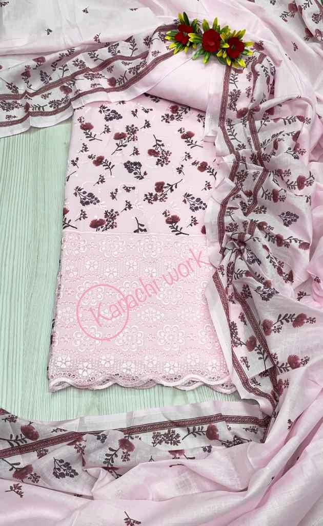 NKT 101 Camric Karakchi Cotton Dress Material 4 pcs Catalogue