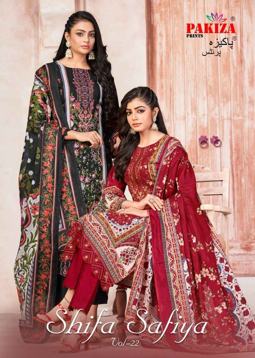 Pakiza Prints Shifa Safiya Vol 22 Lawn Dress Material 10 pcs Catalogue