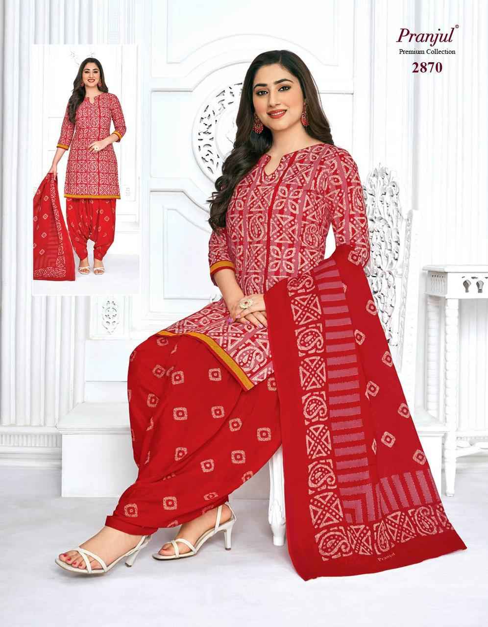 Pranjul Fashion Priyanshi Pure Cotton Unstitched Salwar Suits ( 6 Pcs Catalog )
