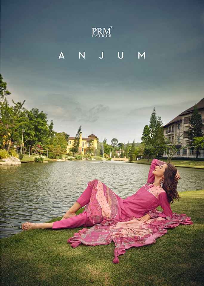 PRM Trendz Anjum Muslin Dress Material 8 pcs Catalogue Wholesale Online Price