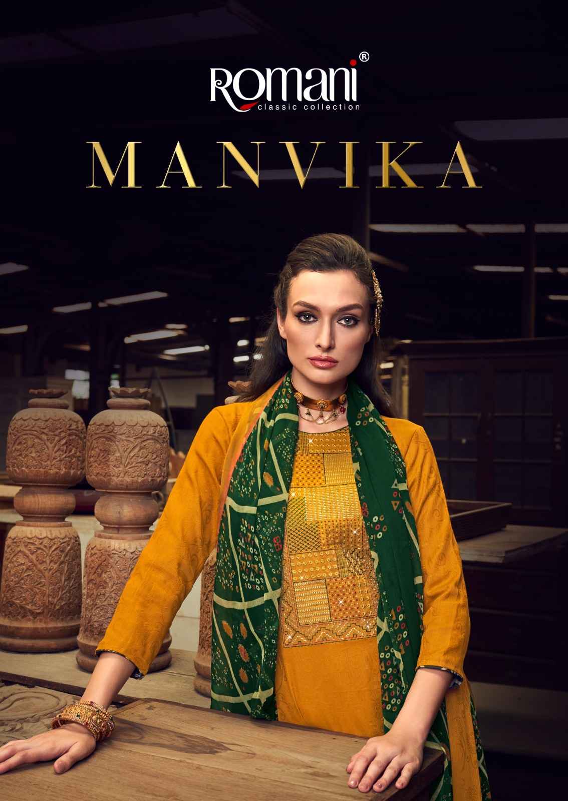 ROMANI MANVIKA JAM COTTON WITH FANCY EMBROIDERY WORK SUITS