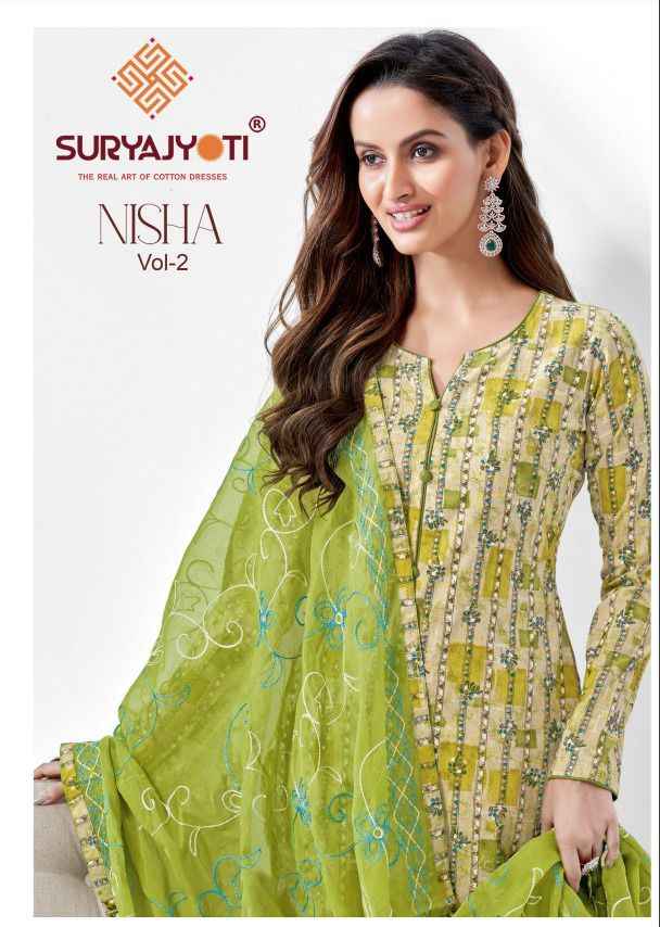 SURYAJYOTI NISHA VOL 2 CAMBRIC COTTON FOIL & KHADI PRINT FANCY SALWAR SUITS