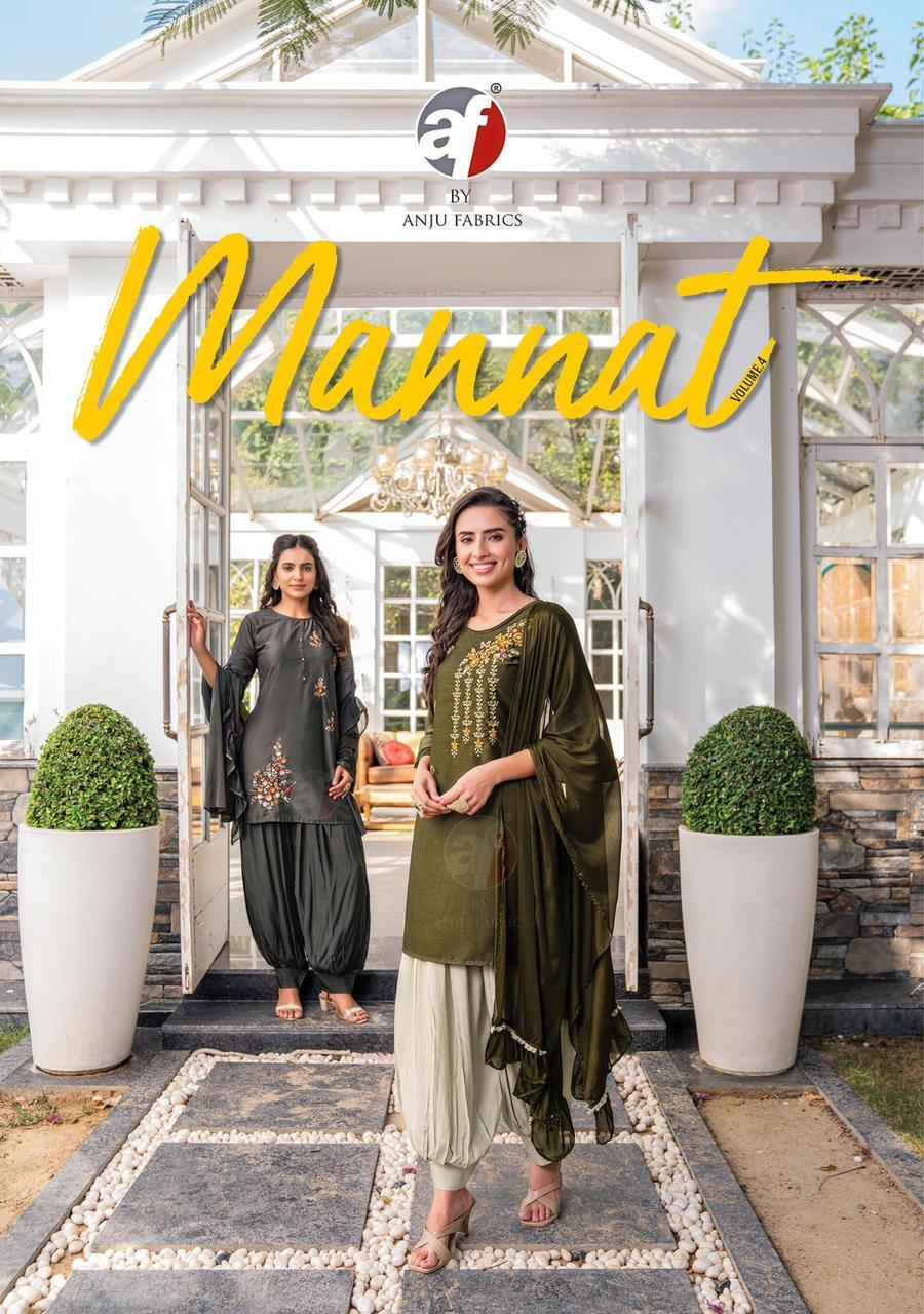 Anju Fabrics Mannat Vol 4 Silk Kurti Combo 8 pcs Catalogue - Surat Wholesale Market