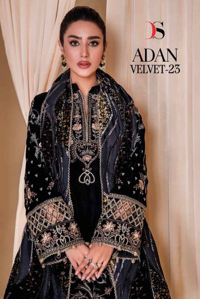 deepsy adan velvet 23 velvet dress material 4 pcs catalogue surat wholesale market 2023 10 10 13 45 01
