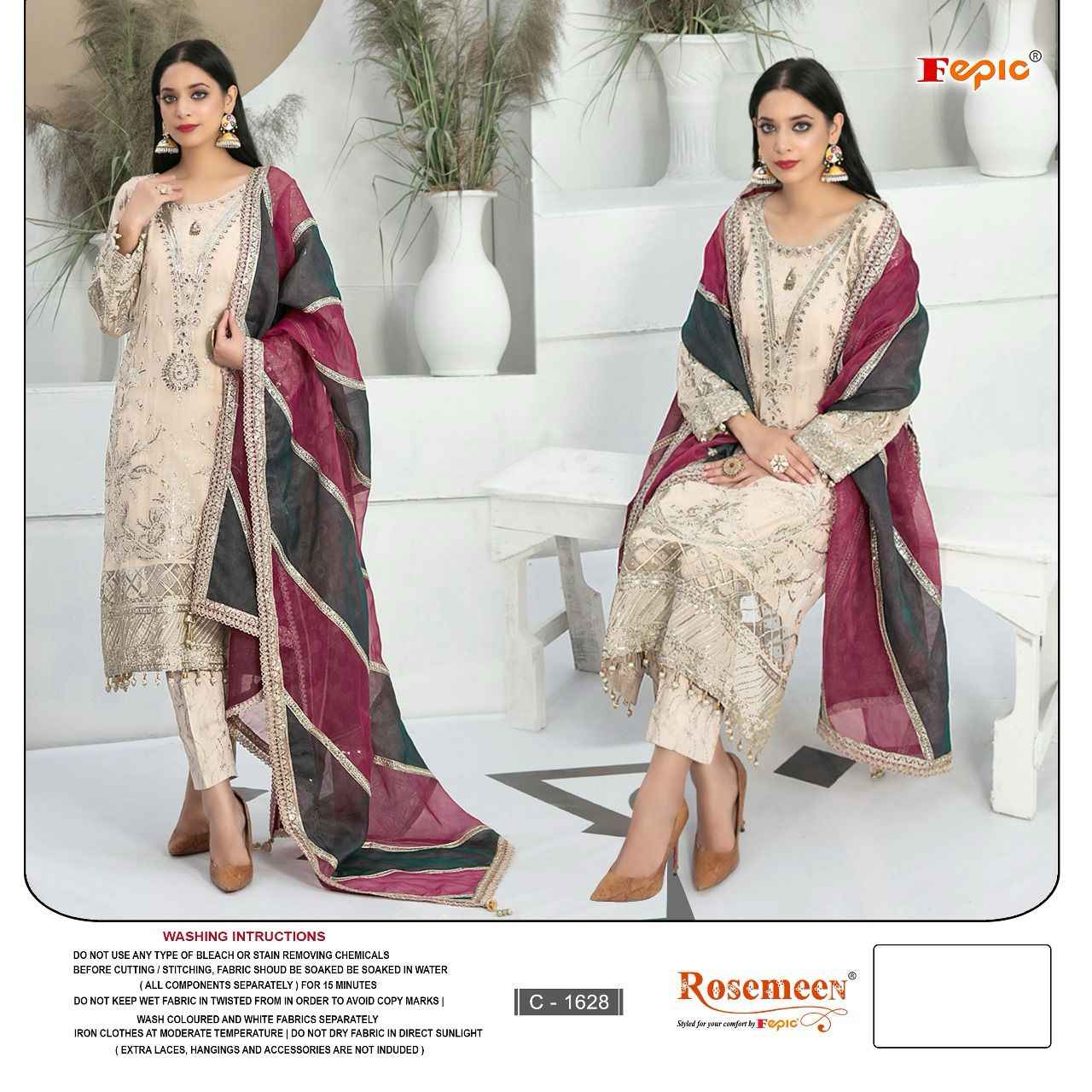 FEPIC ROSEMEENC 1628 GEORGETTE PAKISTANI SUITS