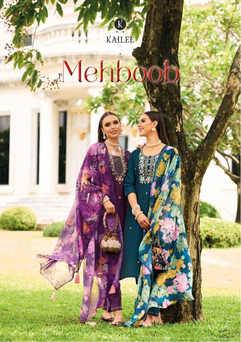 Kailee Fashion Mehboob Viscose Silk Kurti Combo 6 pcs Catalogue