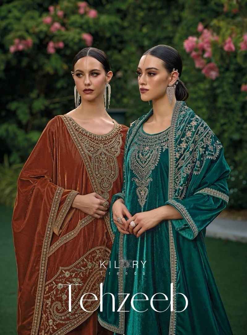 Kilory Trends Tehzeeb Velvet Dress Material 6 pcs Catalogue