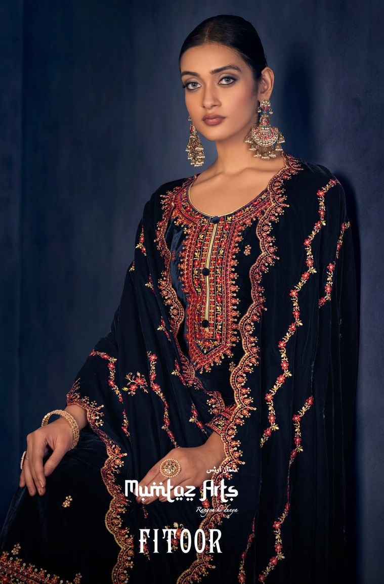 Mumtaz Arts Fitoor Velvet Dress Material 4 pcs Catalogue - Surat Wholesale Market
