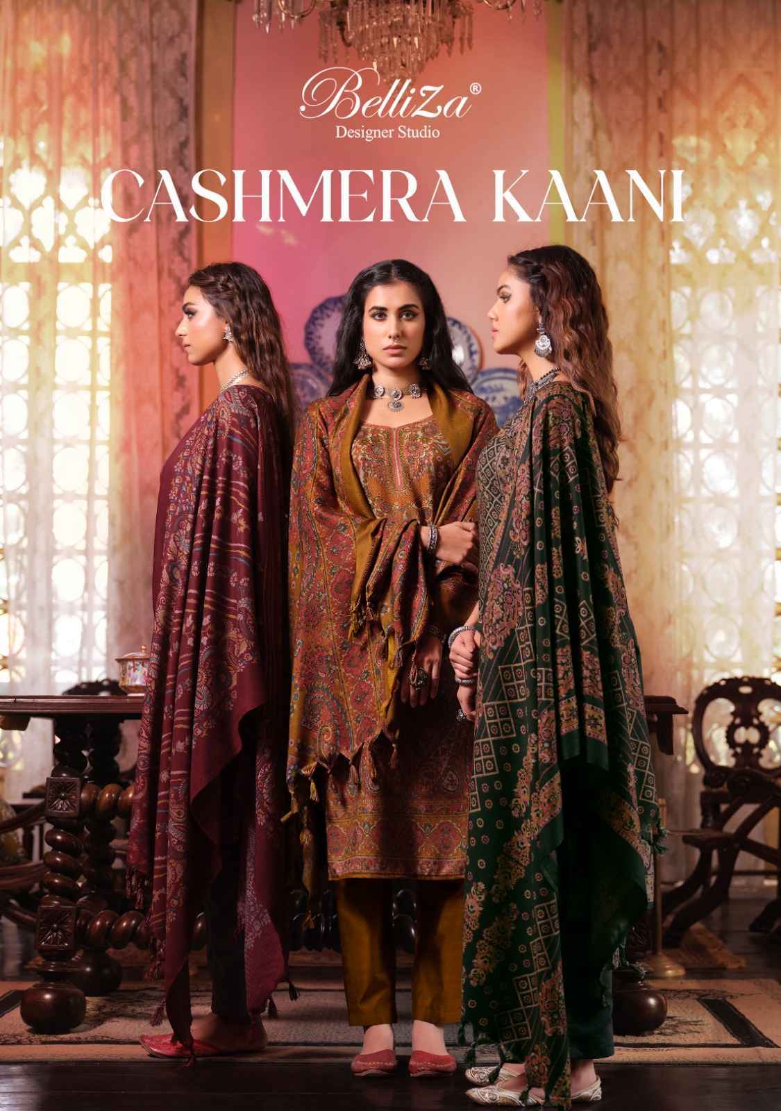 Belliza Cashmera Kaani Pashmina Dress Material 7 pcs Catalogue