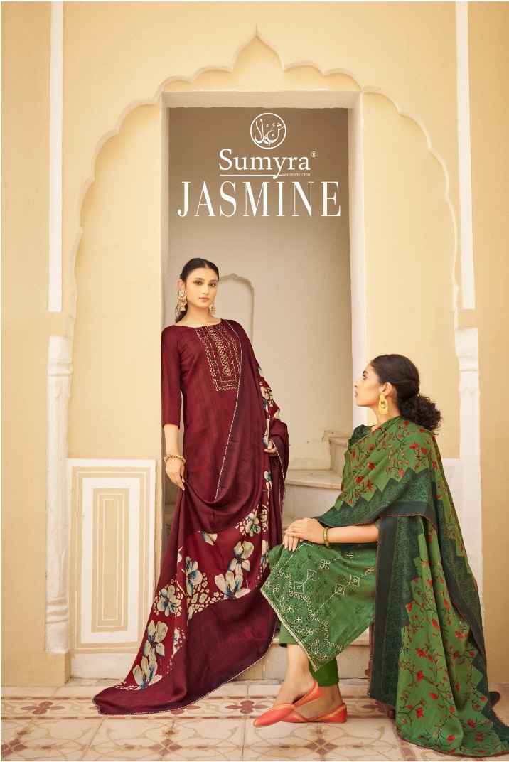 Radhika Fashion Sumyra Jasmine Pashmina Dress Material 6 pcs Catalogue