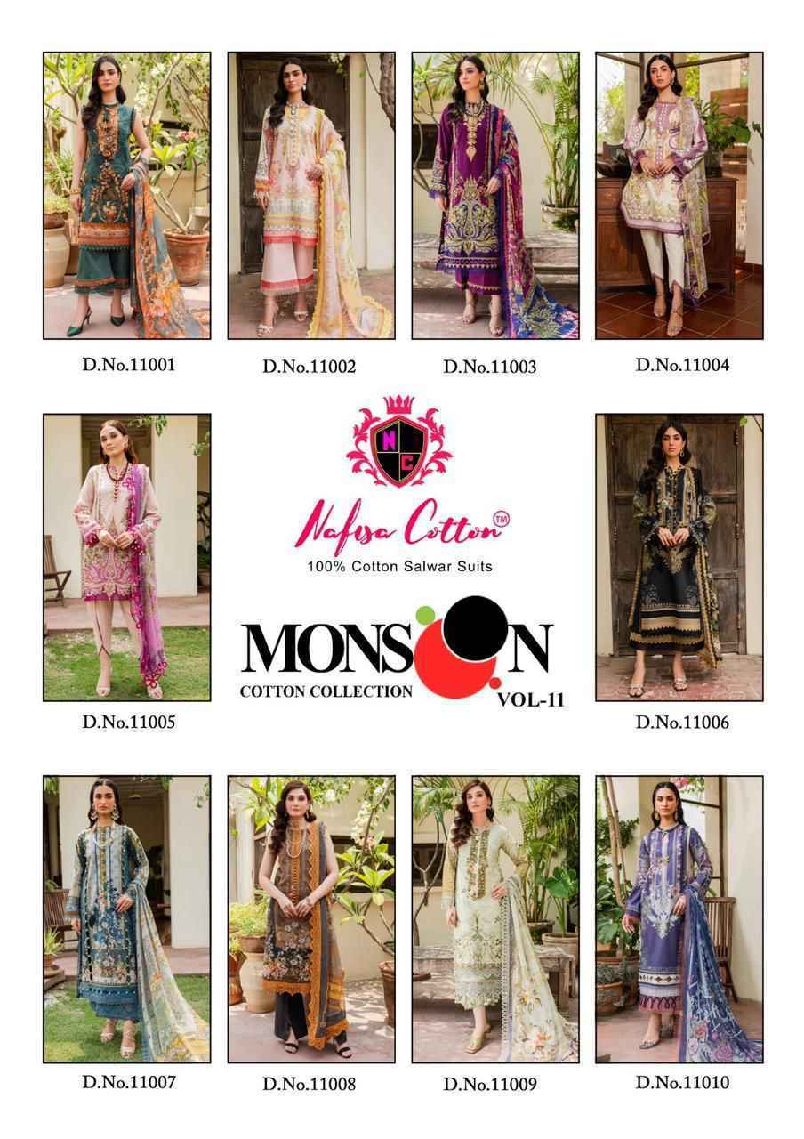 Nafisa Cotton Monsoon Vol 11 Cotton Dress Material ( 10 pcs Catalogue )