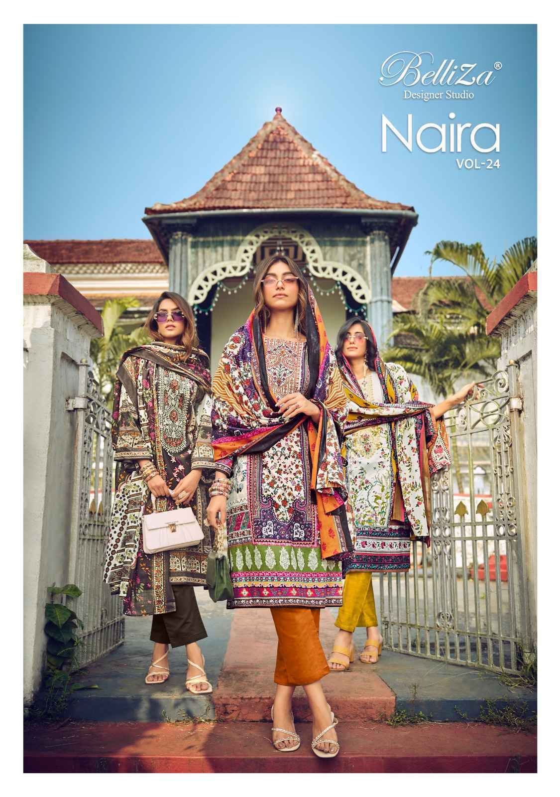 Naira Vol 24 by Belliza Designer studio Dress Material ( 10 pcs Catalogue )