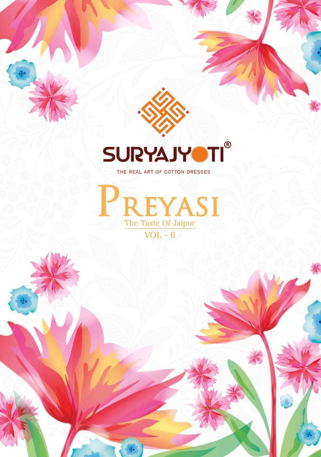 Suryajyoti Preyasi Vol-6 Cambric Cotton Dress Material ( 10 Pcs Set )