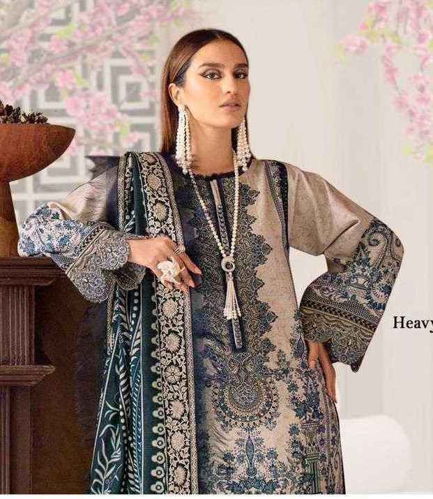 Jade Bin Saeed Vol 4 Lawn Cotton Dress Material - Wholesale Price