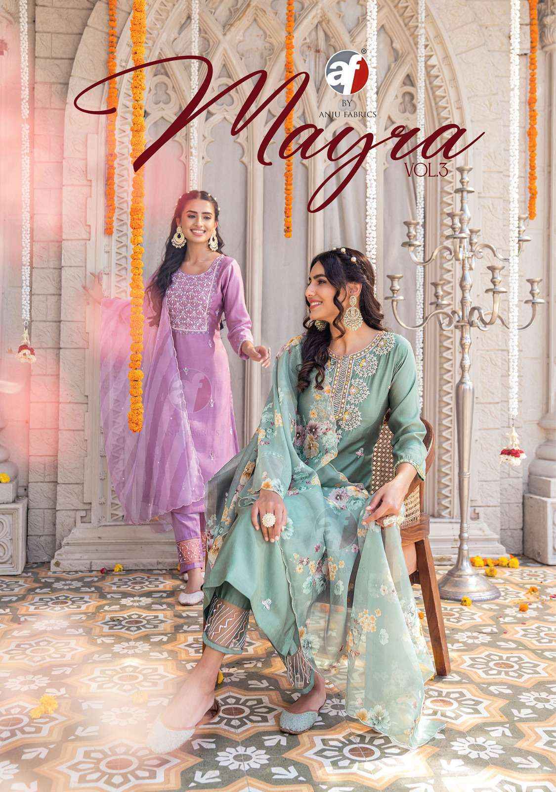 ANJU FABRICS MAYRA VOL 3 VISCOSE DESIGNER SUITS ( 6 PCS CATALOG )