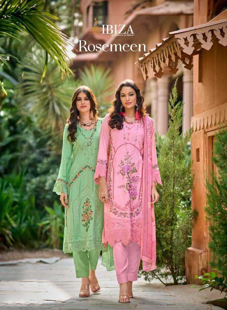 IBIZA ROSEMEEN MUSLIN DESIGNER SALWAR KAMEEZ ( 8 PCS CATALOG )