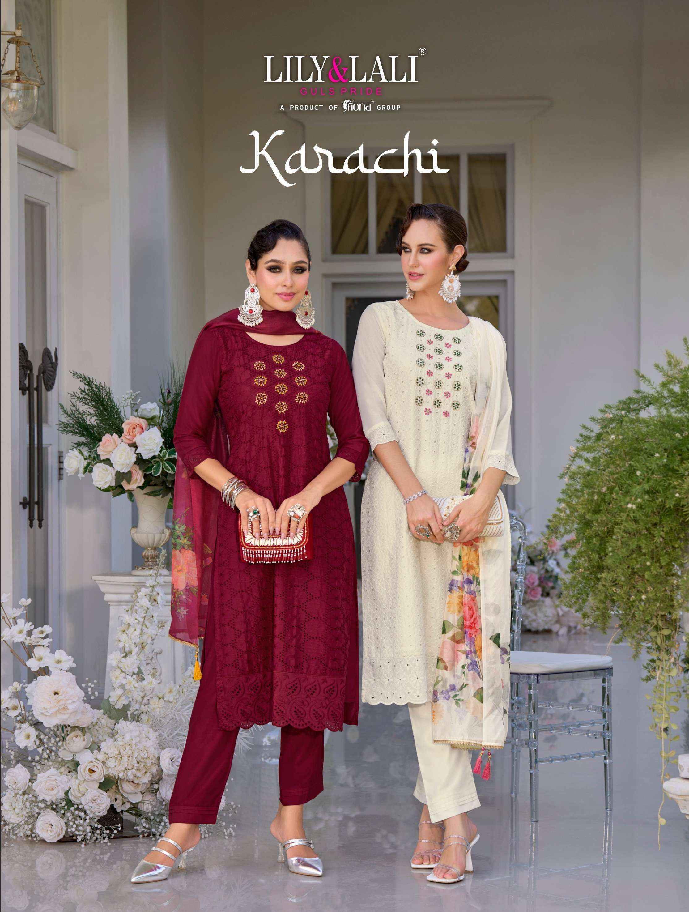 Lily & Lali Karachi Muslin Silk Kurti Combo 6 pcs Catalogue - surat wholesale Catalog