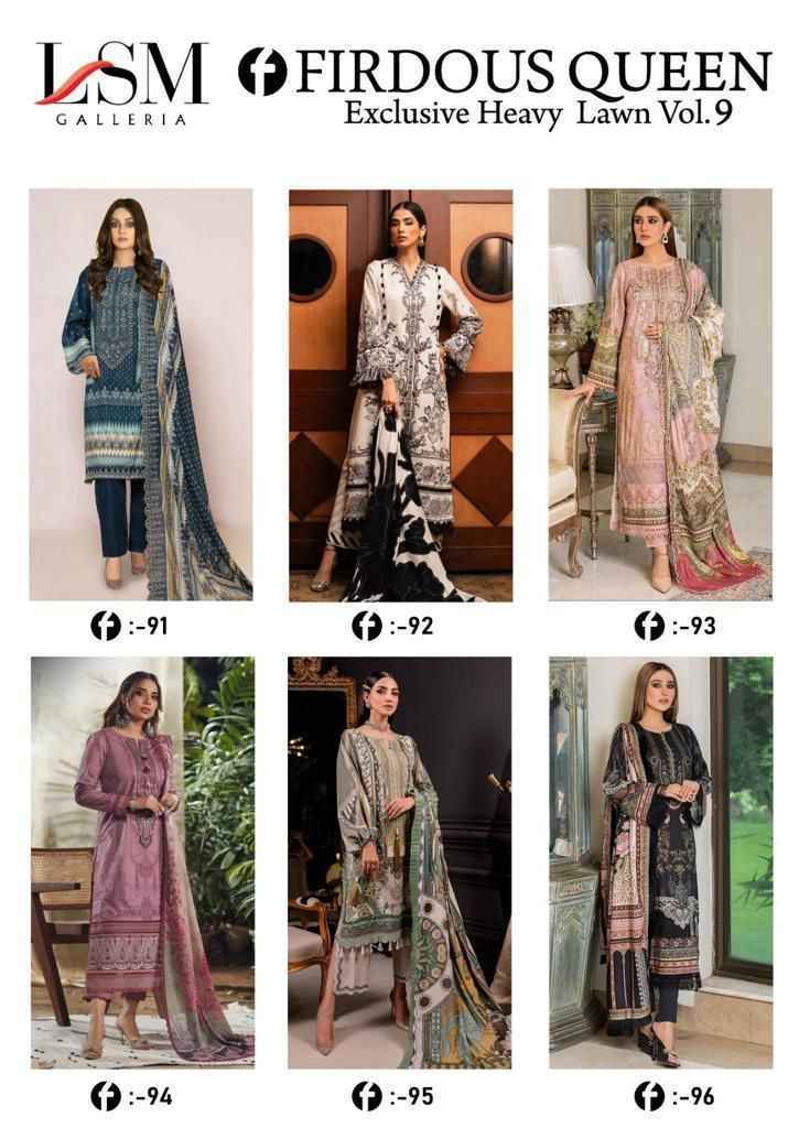 LSM Galleria Foirdous Queen Vol 9 pakistani Dress Material