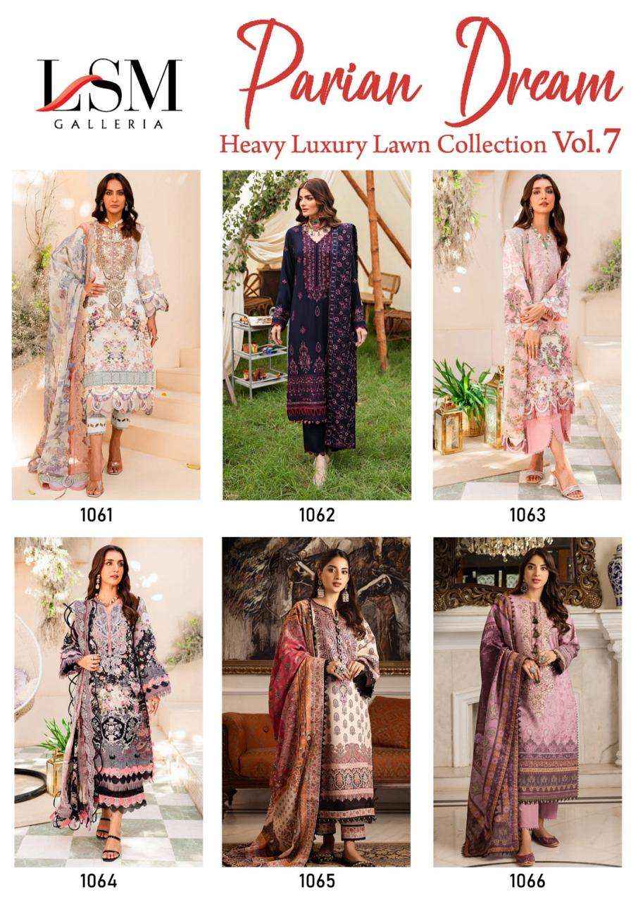 LSM GALLERIA PARIAN DREAM VOL 7 PAKISTANI SUITS ( 6 PCS CATALOG )