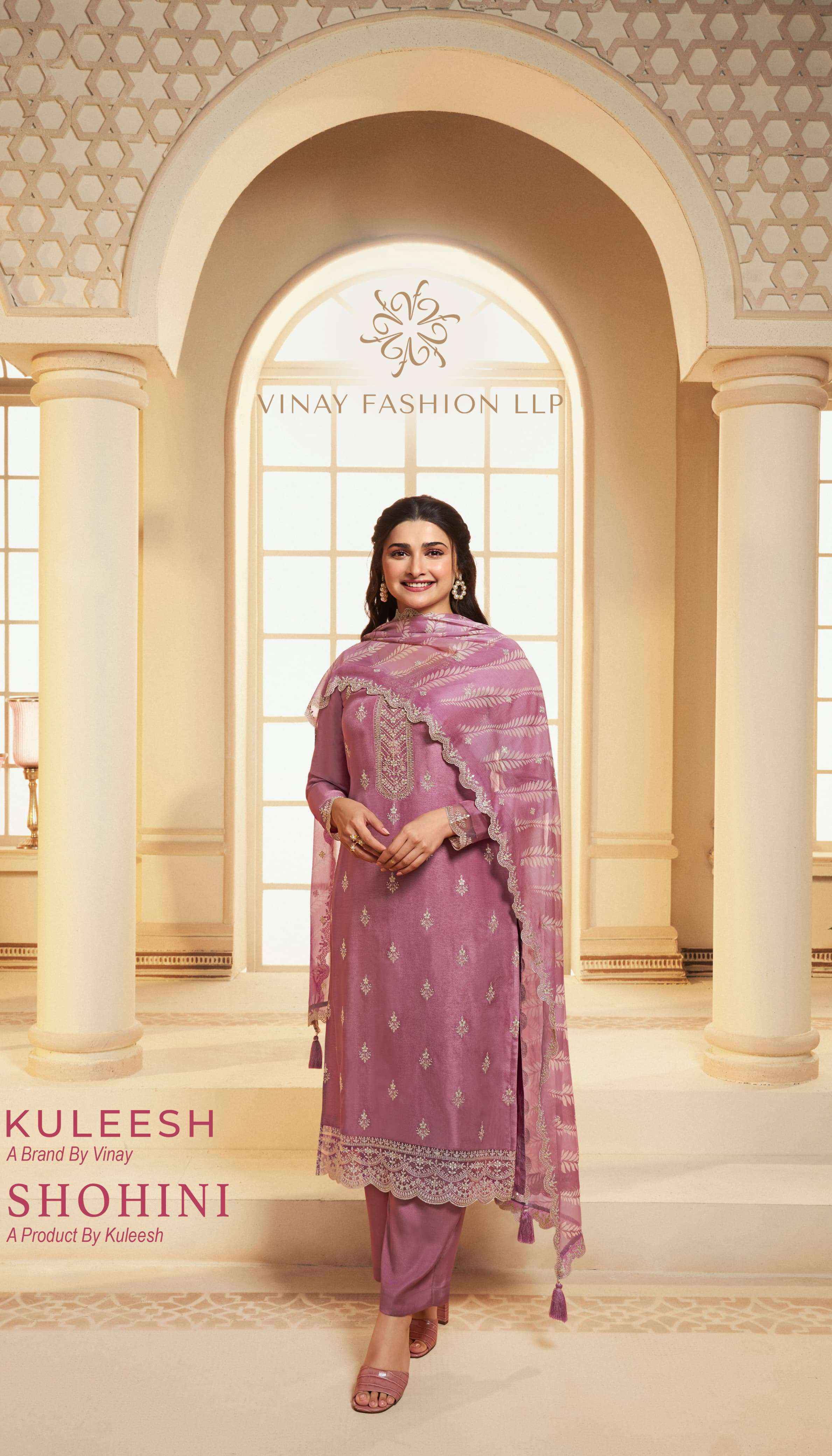 VINAY FASHION KULEESH SHOHINI DOLA SILK DESIGNER SUITS ( 6 PCS CATALOG )