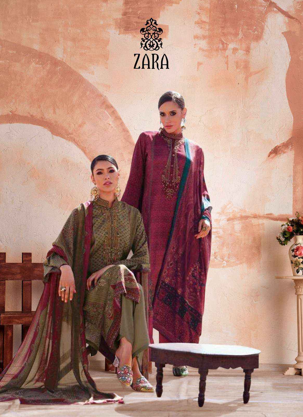 ZARA DIGITAL MILLS ZARA VISCOSE EMBROIDERY WORK SUITS