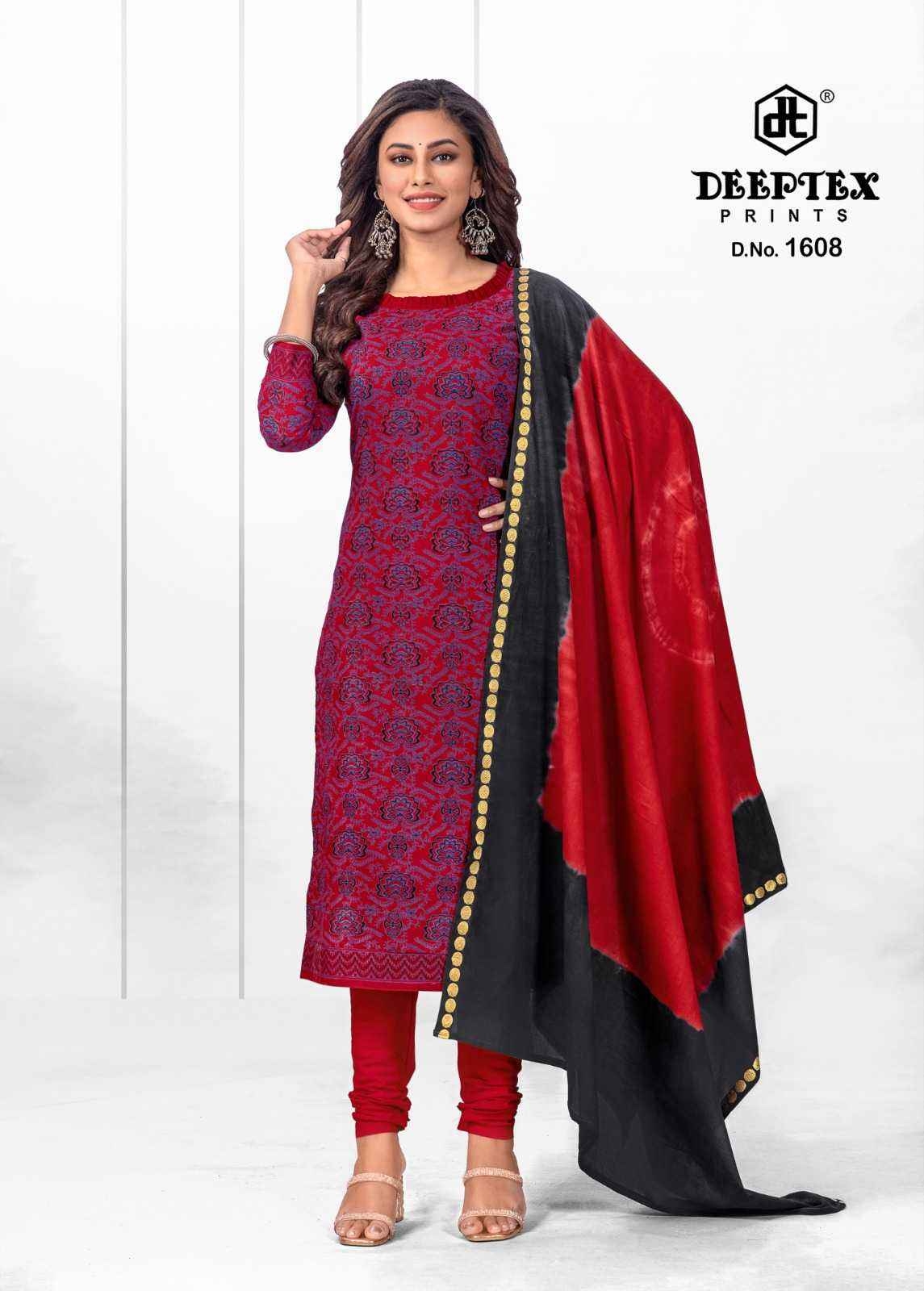 DEEPTEX TRADITION VOL 16 PURE COTTON DRESS MATERIAL ( 10 PCS CATALOG )