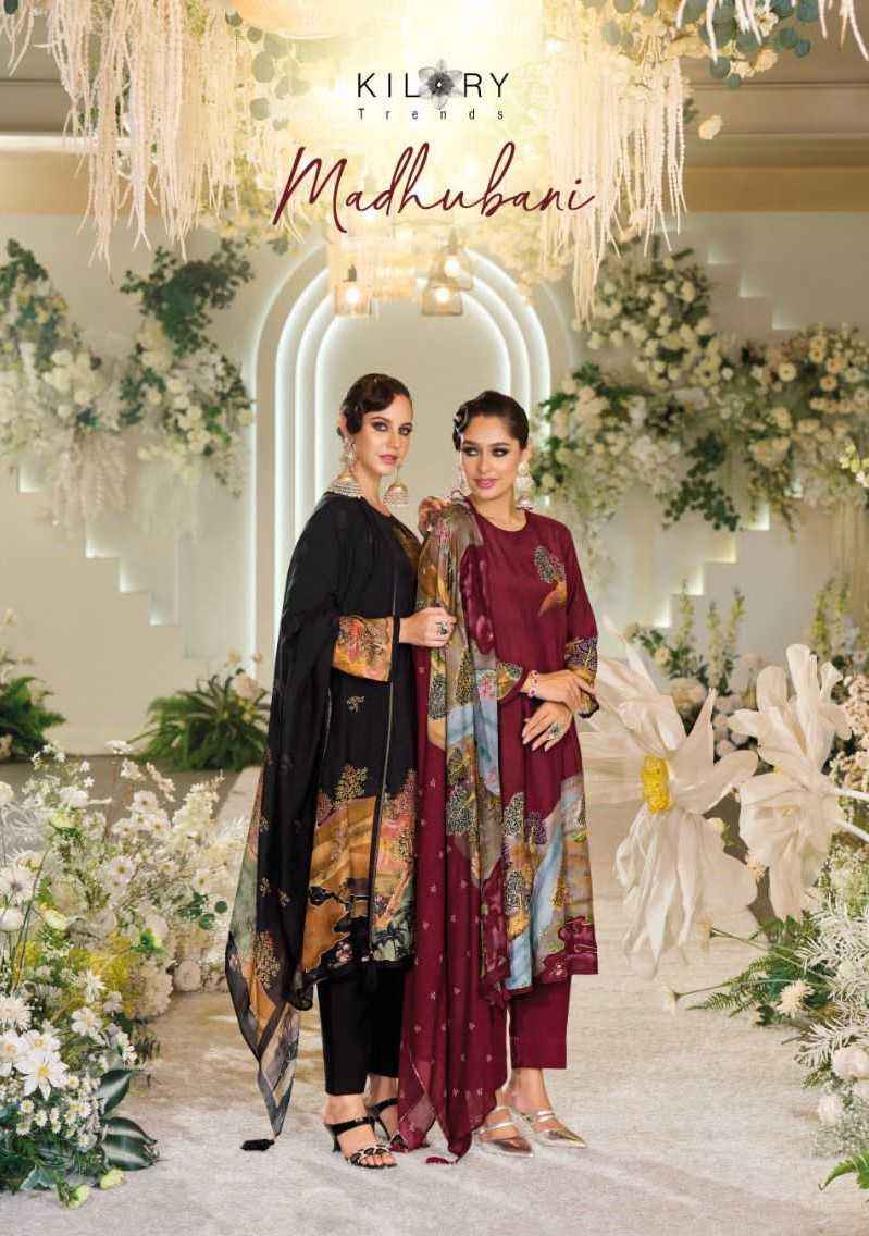 KILORY TRENDS MADHUBANI FANCY MUSLIN DRESS MATERIAL ( 6 PCS CATALOG )