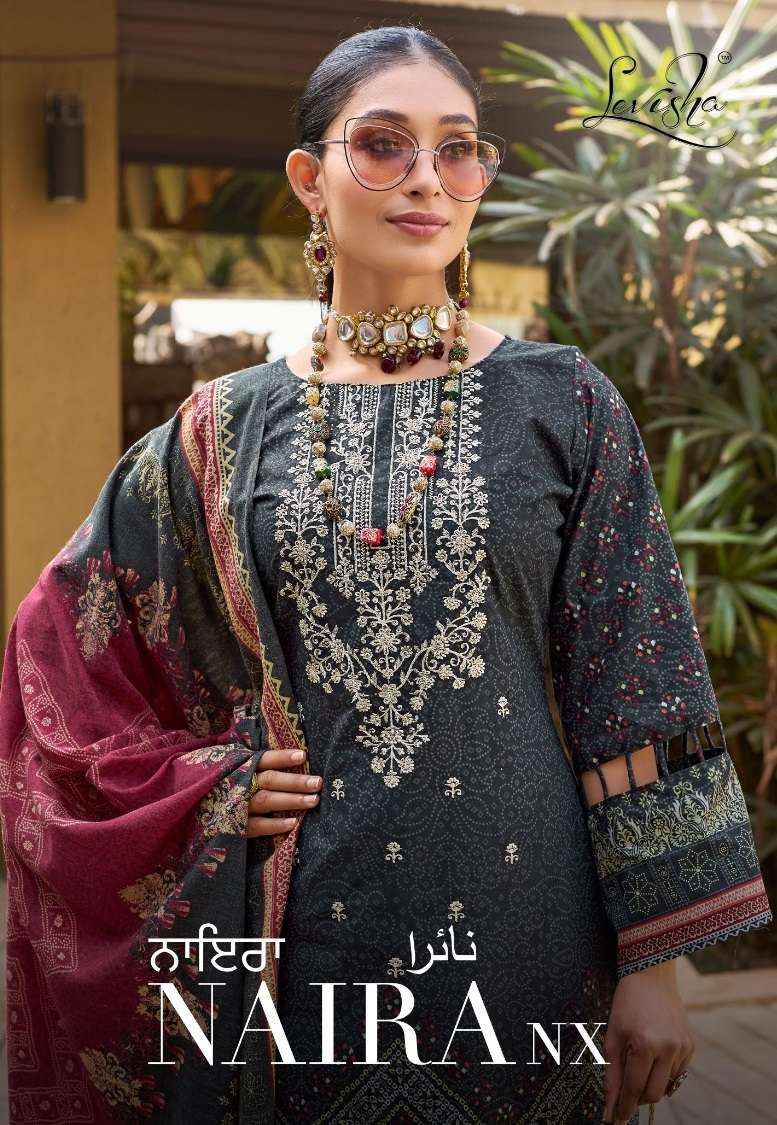 LEVISHA NAIRA COTTON PAKISTANI DRESS MATERIAL, SURAT WHOLESALER