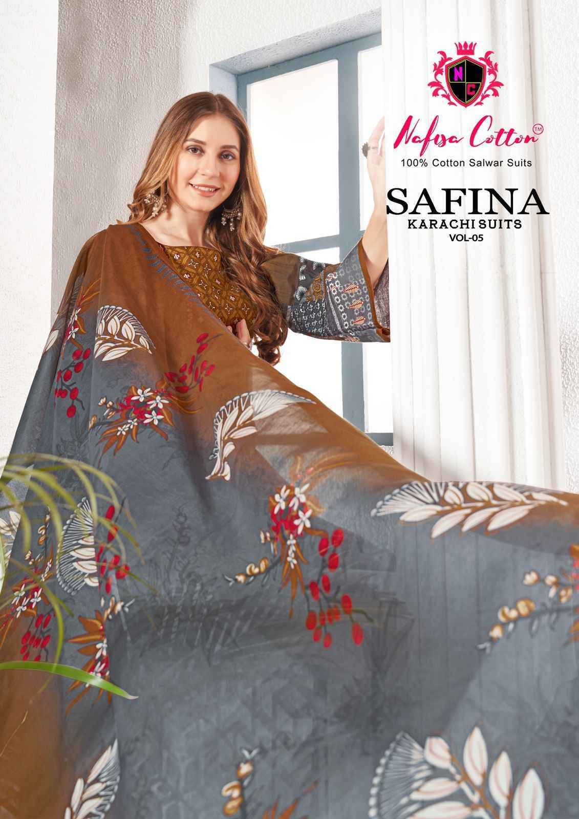 Nafisa Cotton Safina Vol-5 Cotton Dress Material 6 pcs Catalogue