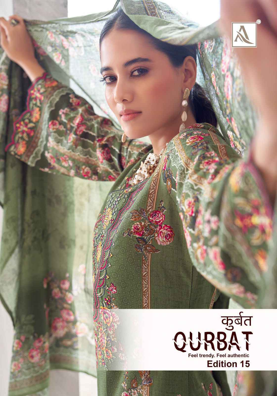 Alok Qurbat Vol 15 Jam Cotton Dress Material 8 pcs Catalogue