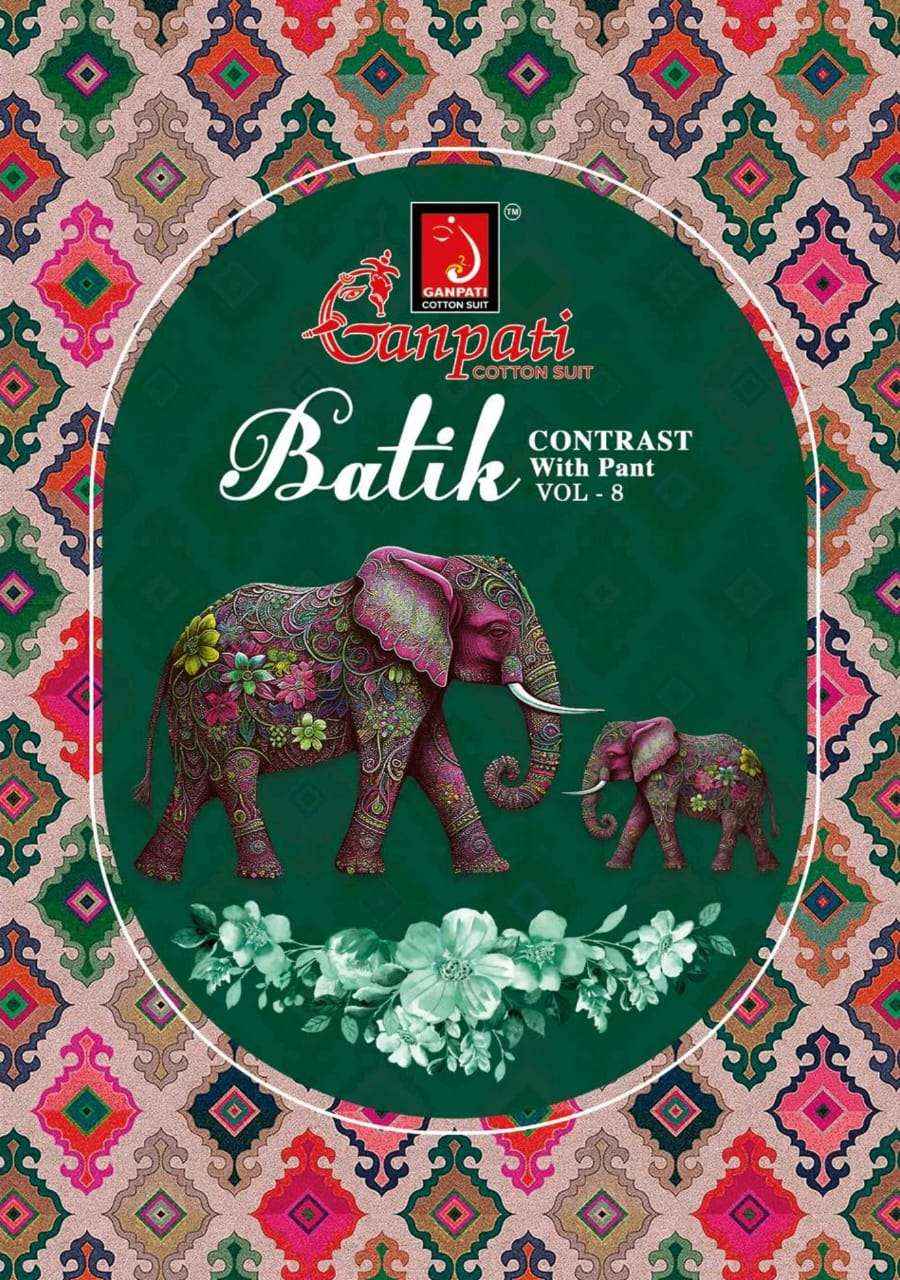 Ganpati Batik Vol 8 Pure Cotton Readymade Suits ( 15 Pcs Catalog )