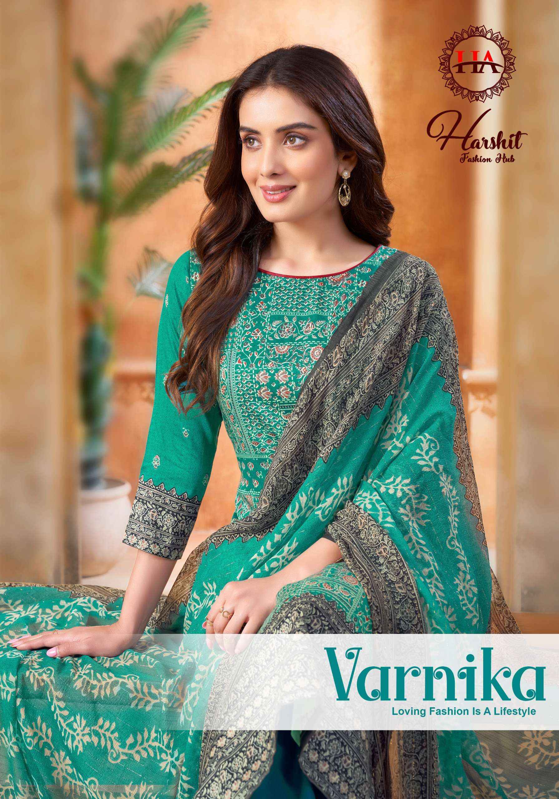 HARSHIT FASHION HUB VARNIKA COTTON  SUITS ( 6 PCS CATALOG )