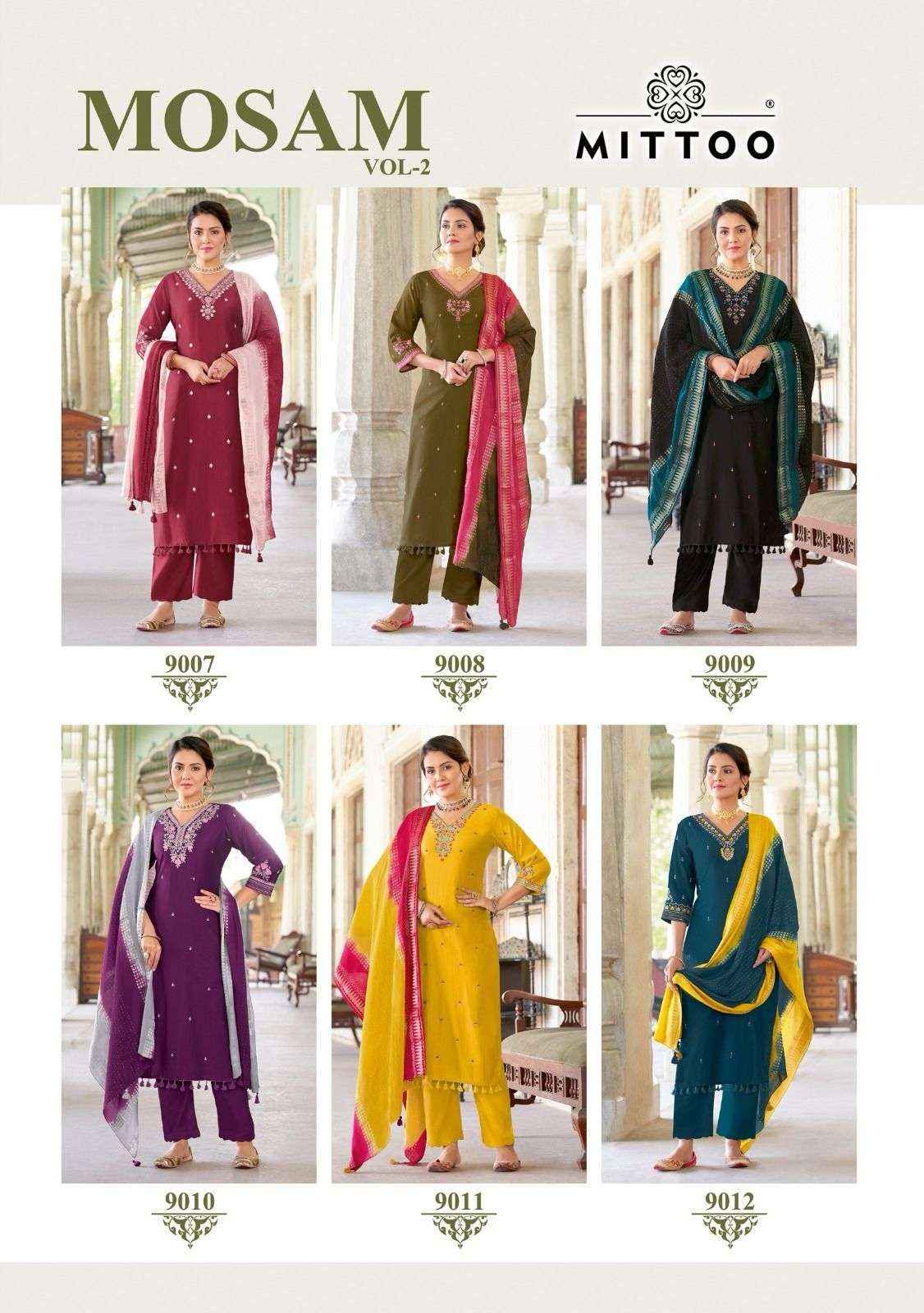 MITTOO MOSAM VOL 2 VISCOSE DESIGNER KURTI COMBO SET ( 6 PCS CATALOG )