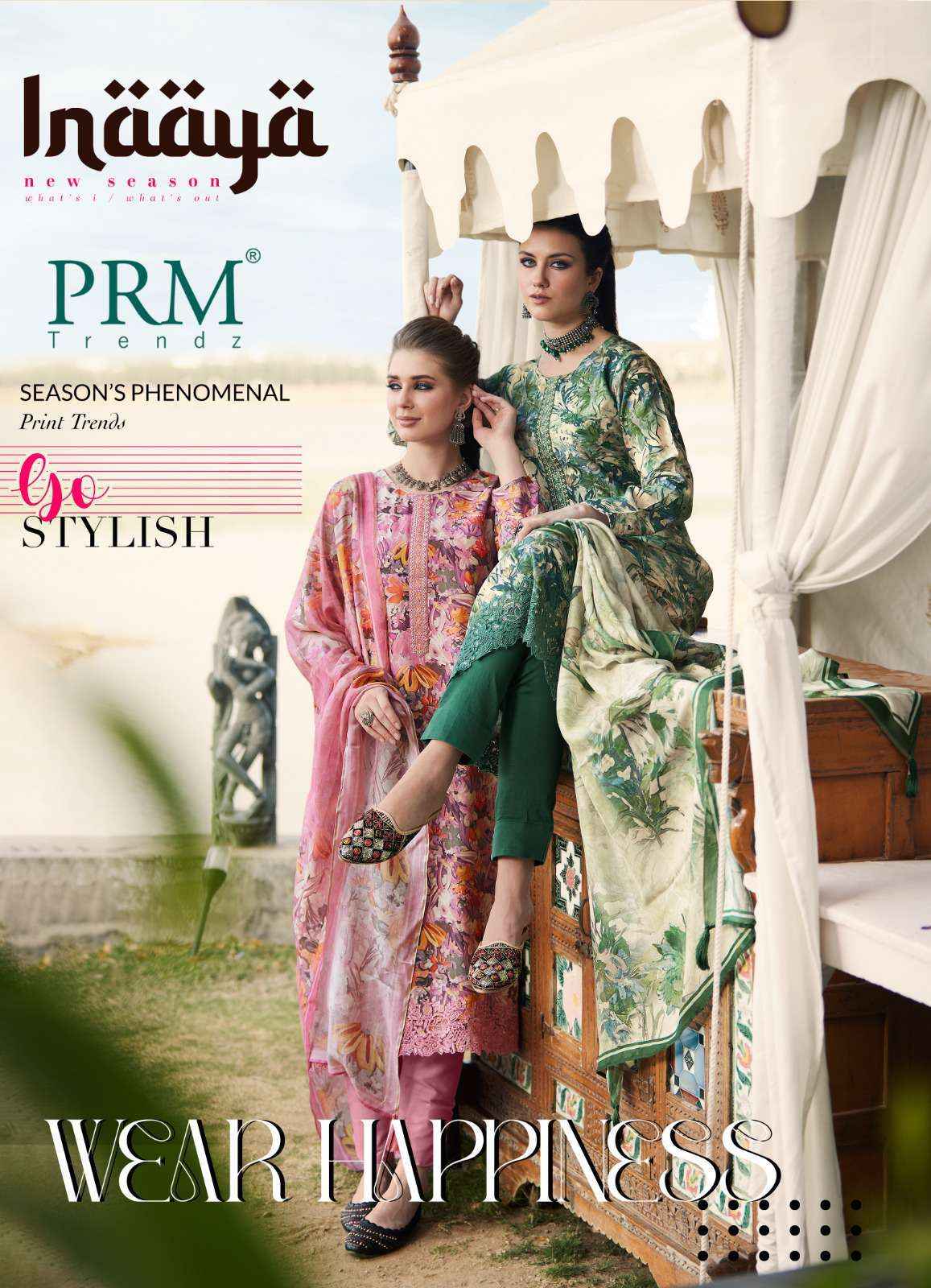 Prm Trends Inaaya Festival Collection Muslin Suit New Designs (8 pcs catalog)