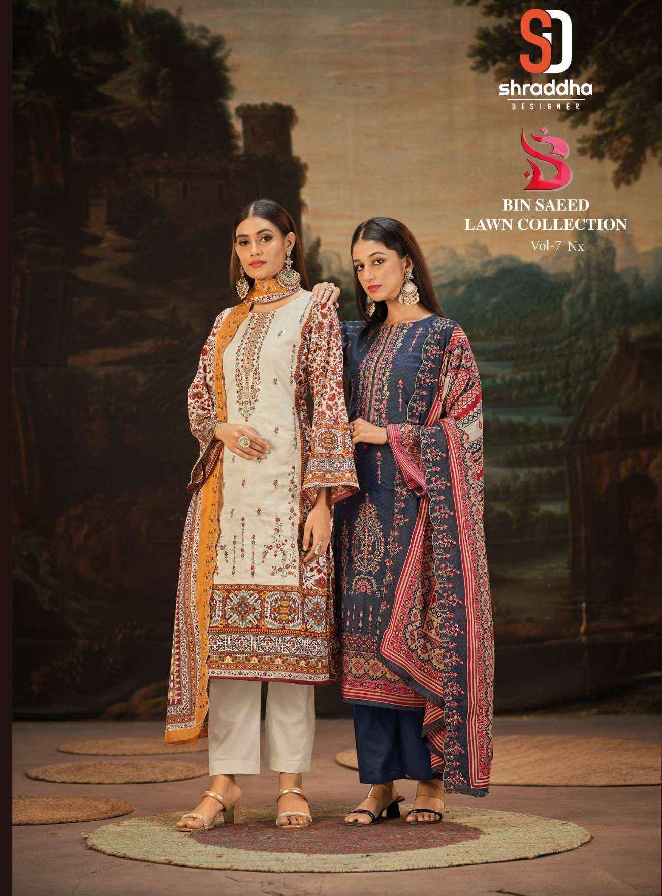 SHARADDHA DESIGNER BIN SAEED VOL 7 DESIGNER SUITS ( 6 PCS CATALOG )