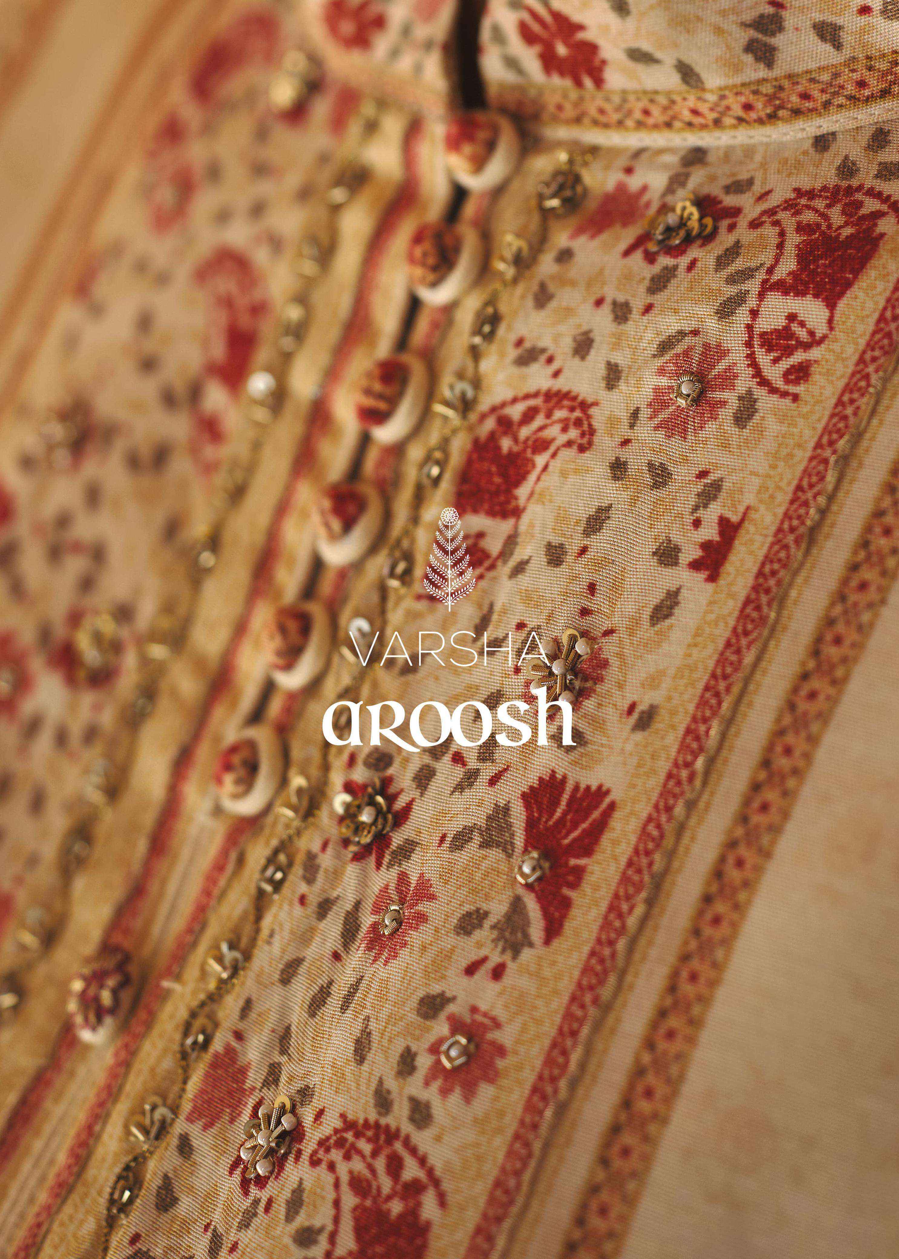 Varsha Aroosh Designer Muslin Salwar Suit Catalog Wholesaler  (5 pcs catalog)
