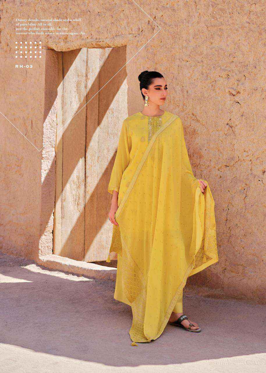 Varsha Rhea Latest Catalog Chinon Festive Wear Dress Catalog Suppliers (5 pcs catalog )
