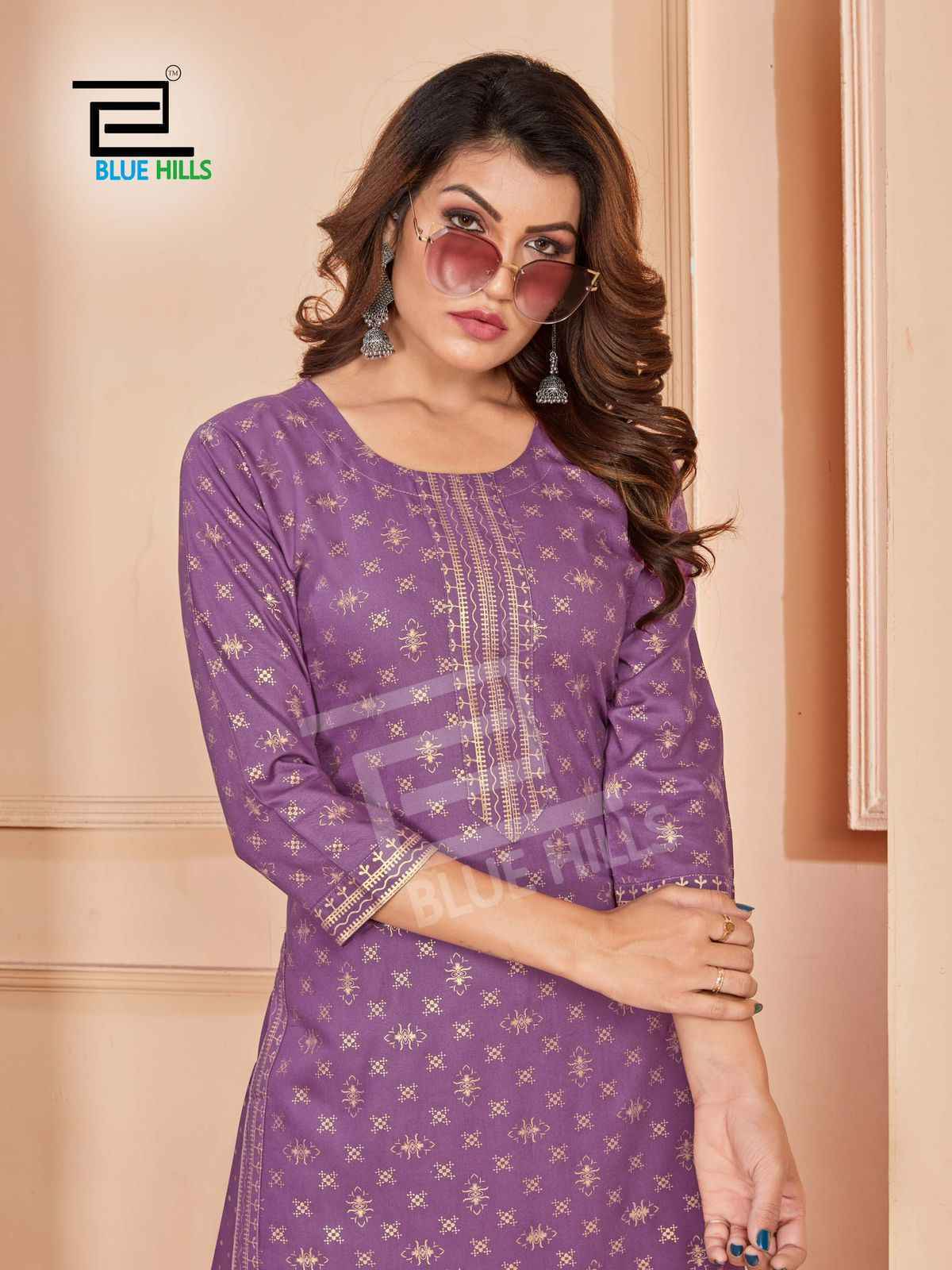 Blue Hills Reel Rayon Kurti With Plazzo 6 pcs Catalogue