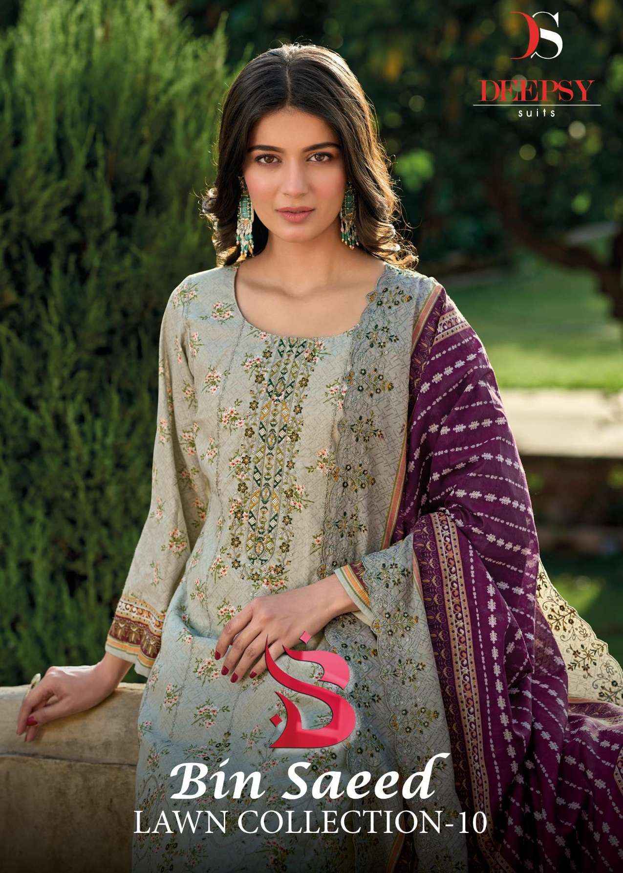 DEEPSY SUITS BIN SAEED LAWN COLLECTION VOL 10 SUITS ( 6 PCS CATALOG )
