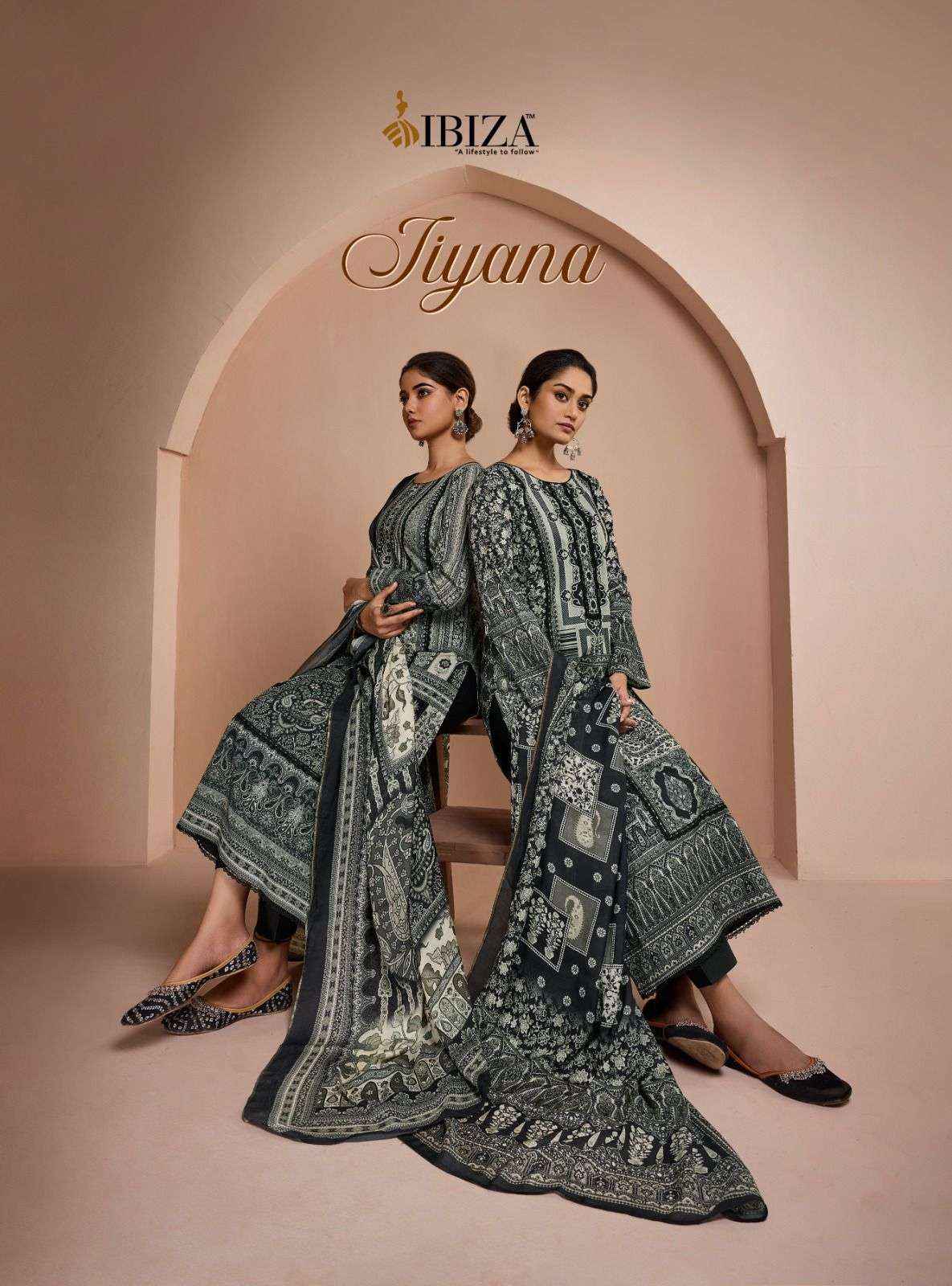 IBIZA JIYANA LAWN COTTON DIGITAL PRINT WITH FANCY WORK SUIT ( 4 PCS CATALOG )