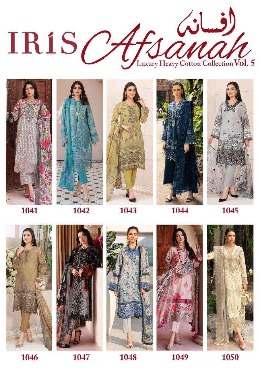 IRIS AFSANAH VOL 5 COTTON DIGITAL PRINT PAKISTANI SUIT ( 10 PCS CATALOG )