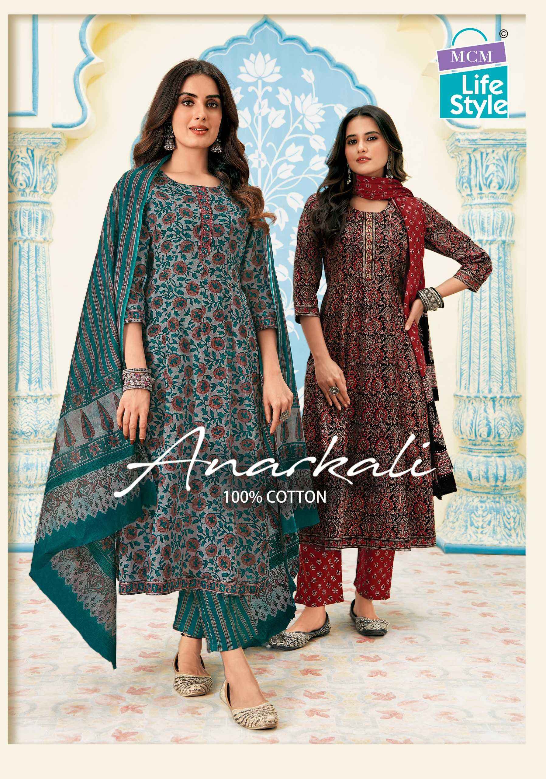 MCM LIFESTYLE ANARKALI READYMADE SUITS ( 10 PCS CATALOG )