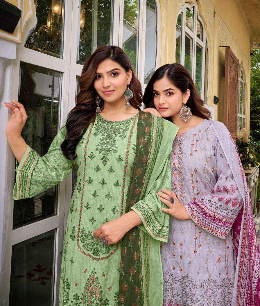 PAKIZA PRINTS LAAIBAH VOL 37 LAWN COTTON KASHMIRI EMBROIDERY SUITS ( 10 PCS CATALOG )