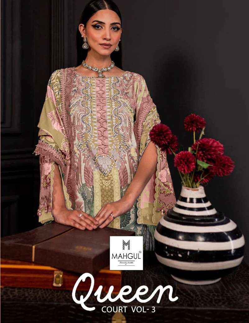 SHARADDHA NX MAHGUL QUEEN COURT VOL 3 PAKISTANI SUITS ( 4 PCS CATALOG ) COTTON DUPATTA