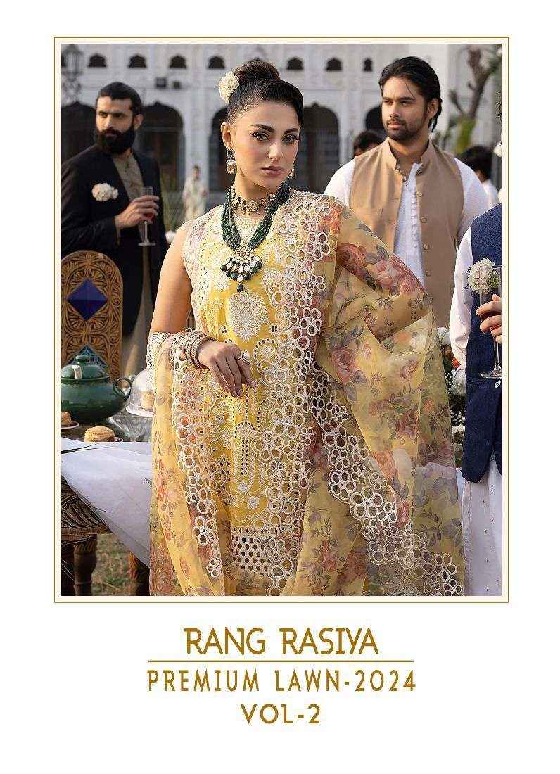 SHREE FABS RANG RASIYA PREMIUM LAWN 24 VOL 2 DRESS MATERIAL ( 6 PCS CATALOG )