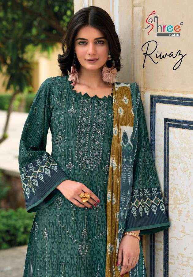 Shree Fabs Riwaz Pakistani Pure Cotton Dress Catalog Exporters (4 pcs catalog )